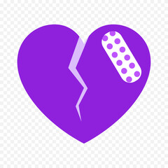 Doodle hand drawn heart drawing on white background