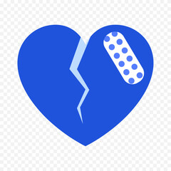 Doodle hand drawn heart drawing on white background