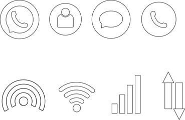 Set of mobile application & network.
