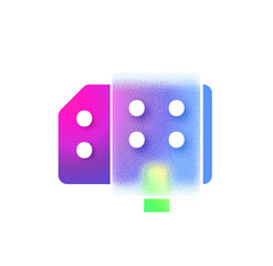 Abstract Smartwatch Interface: Neon Gradient, Futuristic Style, Digital Technology Concept