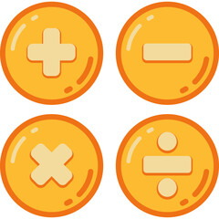 Fototapeta premium Math Symbol Vector Illustration