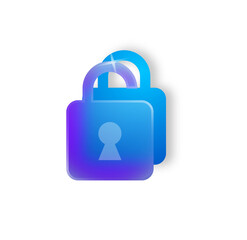 Abstract Blue Padlocks:  Cybersecurity, Data Protection, and Digital Privacy Concept.