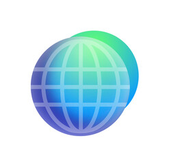 Abstract Global Network: Gradient Globe Icon, Modern Tech Design, Futuristic Vibe