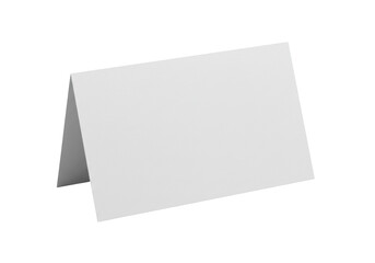 Blank tabletop card displayed upright, ideal for events, signage, or menus
