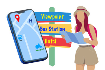 Travel maps application on mobile phone help tourists to be more convenient.