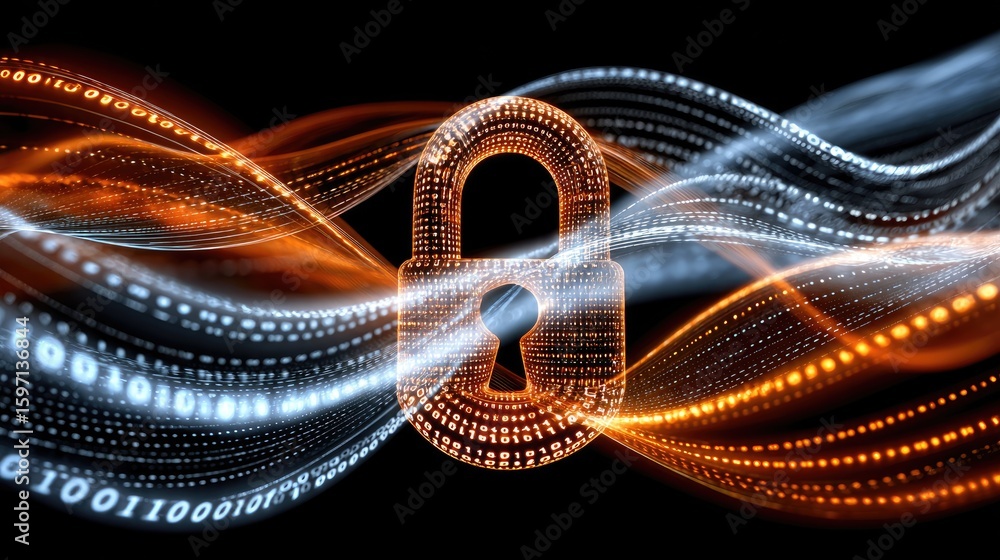 Aufkleber digital fortress: a captivating visual representation of data security and protection, showcasing a 