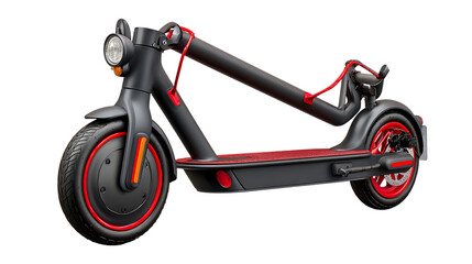 Modern electric scooter with black and red accents