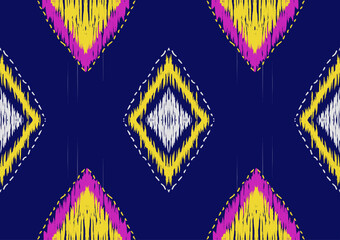  Ikat fabric abstract symbol aztec illustration geometric shape ethic nature indigenous tribal work...