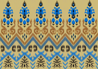 Ikat fabric abstract symbol aztec illustration geometric shape ethic nature indigenous tribal work background backdrop wallpaper print textile clothing fashion decoration. 