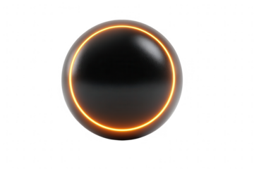 Black sphere with glowing orange ring (2)