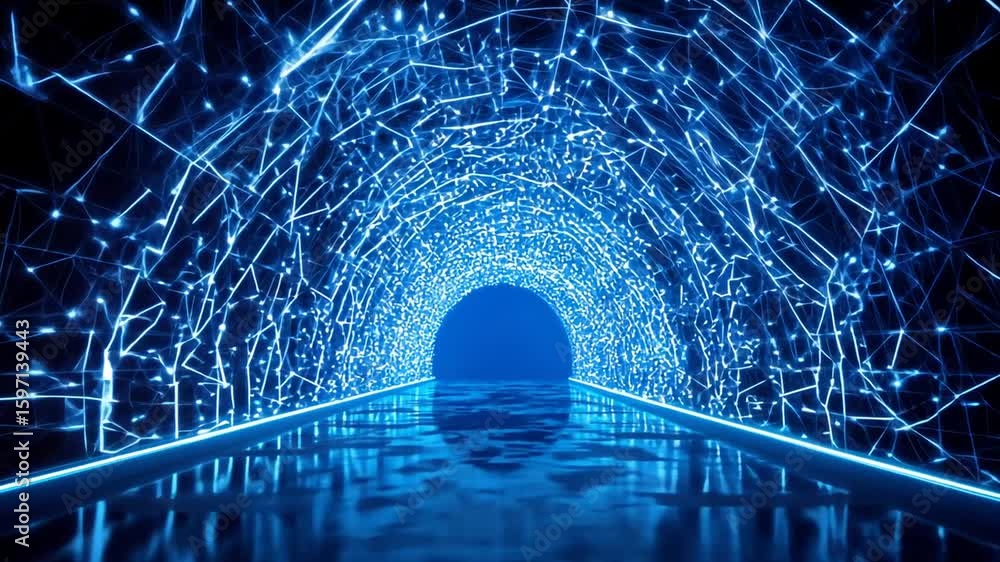 Poster digital tunnel: a journey through illuminated networks