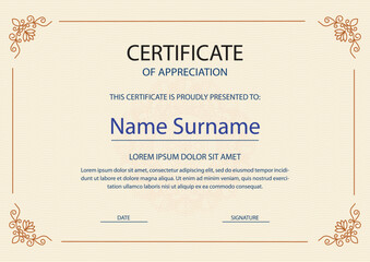certificate design template vector, certificate design vector