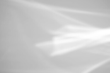Abstract shadow drop on white wall background overlay mockup effect