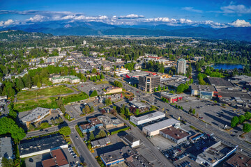 Aerial View of the Vancouver Suburb of Abbotsford, British Columbia