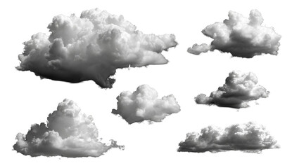 Gray clouds in a black sky