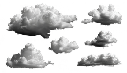 Gray clouds in a black sky