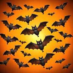 halloween pumpkin bat