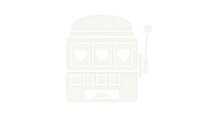 Slot machine with hearts on white background