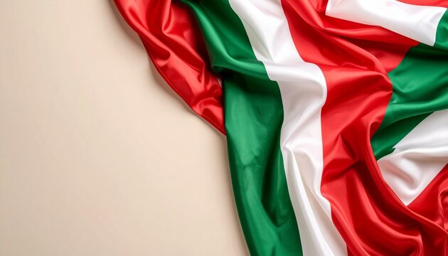 italian flag in the wind - Powered by Adobe