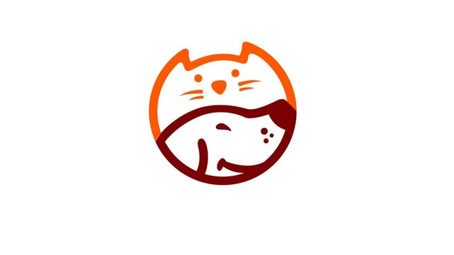 Petshop Vector Logo Animation. Funny and cute veterinary footage designed for your professional service your company offers.