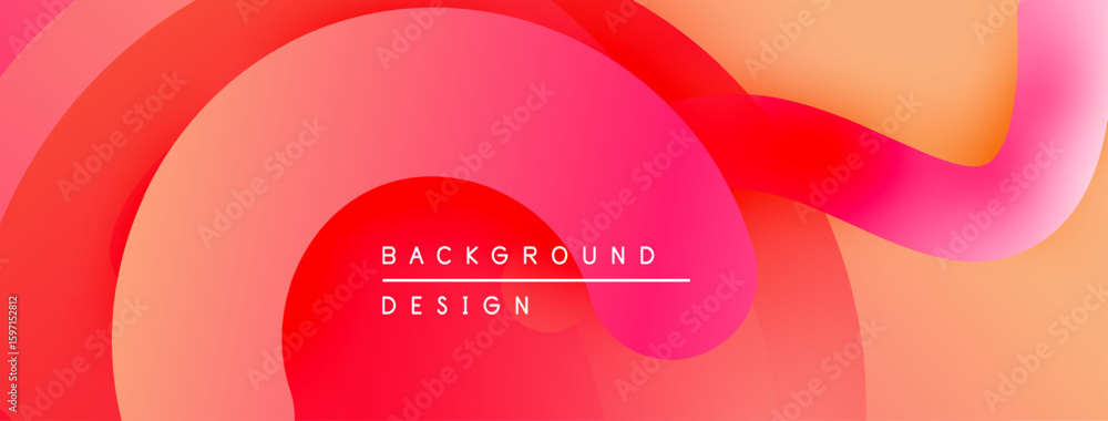Poster abstract fluid shapes, vibrant colors blend. gradient transitions create dynamic visual effect. mode