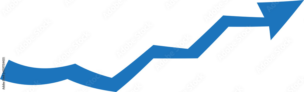 Aufkleber abstract blue zigzag line graph on black background representing growth and progress