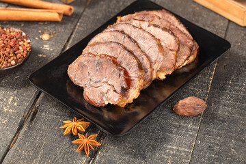 Delicious dried beef slices cold dish,Chinese food.