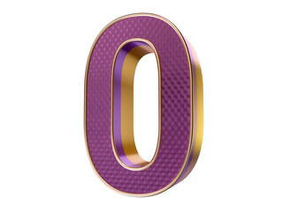 Bling Bling gold purple number 0 Text Effect