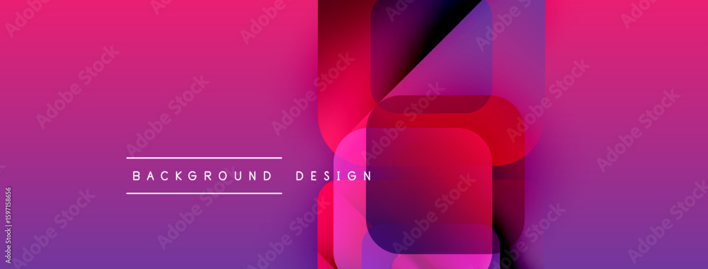 Aufkleber abstract vibrant design. gradient colors blend, creating dynamic shapes. text reads background desig