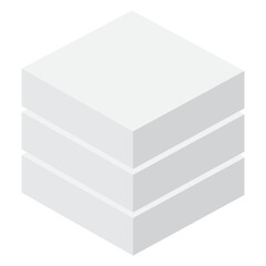 3D Box Rectangle Glassmorphism UI Icon Sign and Symbol Design Illustrator Png Svg