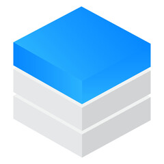 3D Box Rectangle Glassmorphism UI Icon Sign and Symbol Design Illustrator Png Svg