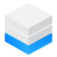 3D Box Rectangle Glassmorphism UI Icon Sign and Symbol Design Illustrator Png Svg