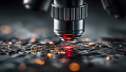 Close-Up of Ultra-High-Resolution Microscope