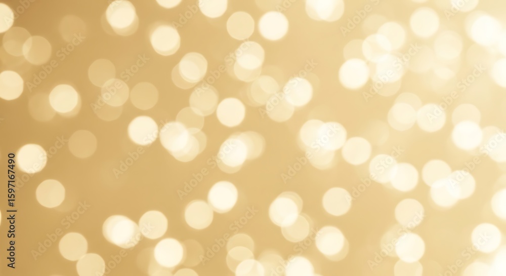 Poster abstract golden bokeh background with soft, blurred lights creating a festive atmosphere