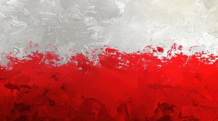 Abstract Red and White Paint Strokes