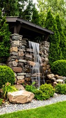 Naklejka premium Waterfall garden oasis