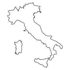 map of Italy line