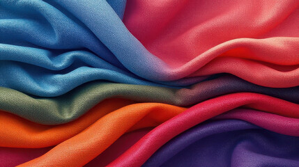 Vibrant fabric textures textile workshop photography studio close-up artistry and design