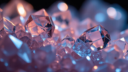Glistening crystal clusters mineral cave photography macro environment close-up view natural beauty exploration