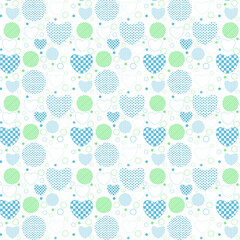 Seamless retro polka dot pattern with vintage pink circles, perfect for baby fabric or decorative wallpaper design