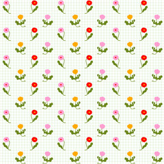 Seamless floral pattern vector illustration: A colorful design for fabric, wallpaper, or any festive spring decoration