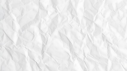 Obraz premium Abstract Wrinkled White Paper Texture Background, Crumpled Sheet of Paper Texture Ideal for Digital Design