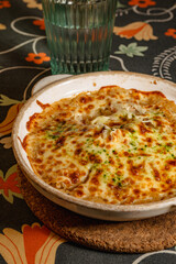 Delicious Baked Rice with Cheese and Herbs