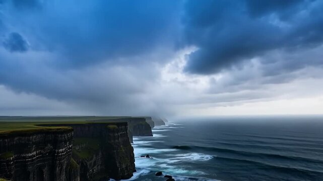 storm over the sea