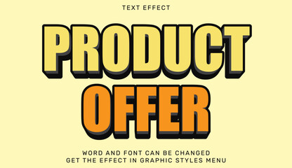 Product offer text effect in 3d design