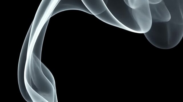 smoke on black