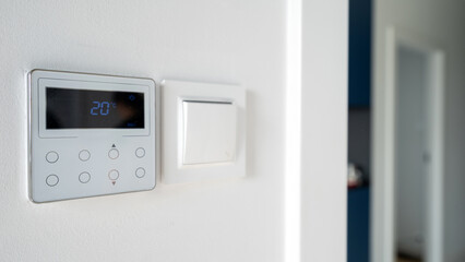 Modern smart home thermostat for efficient energy consumption and climate control