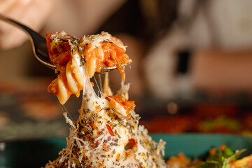 Delicious Italian Pasta with Creamy Sauce and Cheese
