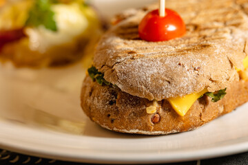 Delicious Sandwich with Fresh Ingredients and Tasty Fillings