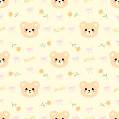 Obraz premium seamless pattern with bears, fabric patterns, gift wrapping paper, notebook cover, phone case 